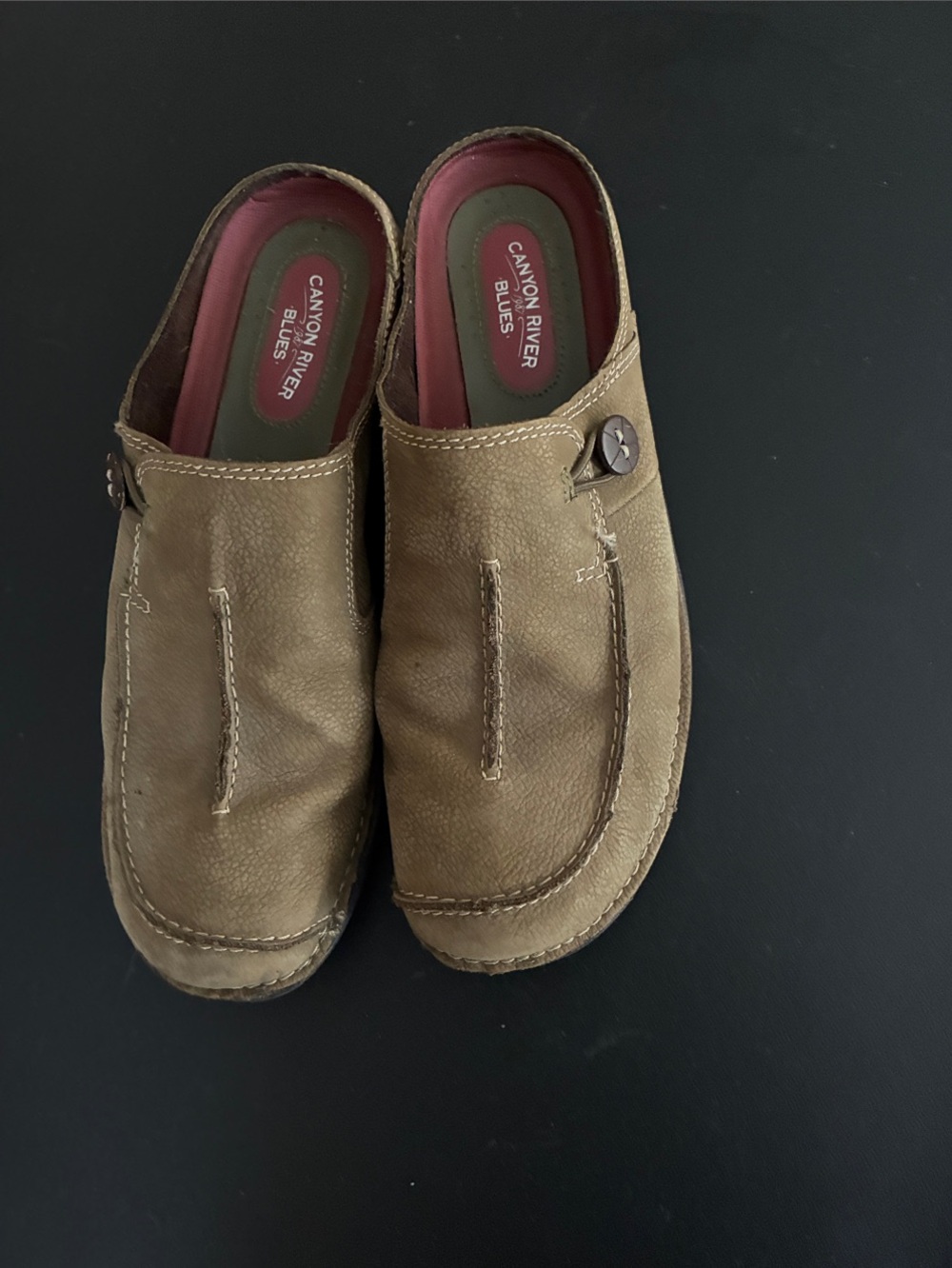 Canyon River Blues Brown Slip-On Loafers with Button Accent